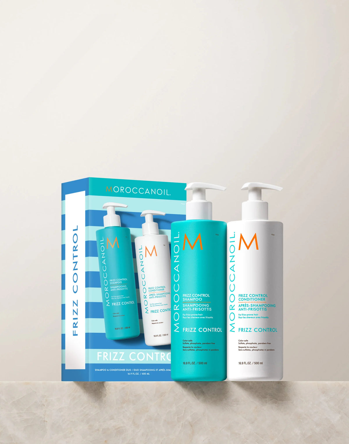 Frizz Control Shampoo & Conditioner Half-Liter Set